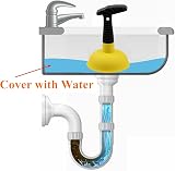 Cuzlarmul Sink Plunger Short Handle Unclogging Tool Kitchen Shower Bathroom view 3