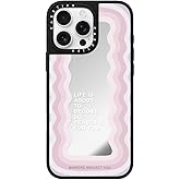 CASETiFY Mirror Case for iPhone 16 Pro Max [Reflective / 4.9 ft. 1X Military Grade Drop Protection/Compatible with Magsafe] - Life is Beautiful - Silver on Black