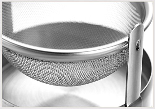 Tea Strainer, Stainless Steel Rotating Fine Tea Mesh Strainer With Handle By Xerus - Thumbnail 3