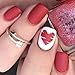 Hearts Variety Nail Vinyls By Twinkled T - 1 Sheet of 24 Stencils