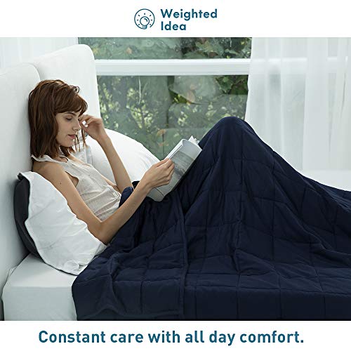 Weighted Idea Weighted Blanket 15 lbs 60''x80'' for Adults (Soft Fabric