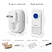 PHYSEN Waterproof Wireless Doorbell Chime kit with 2 Button and 3 Plugin Receivers,Operating at 1000 feet Long Range, 5 Volume Levels and 58 Melodies Chimes,No Battery Required for Receiver