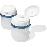 OXO Good Grips Prep &amp; Go Silicone Squeeze Bottles 2 Pack-2.3oz, Ocean Blue | Portable, Leakproof Silicone Bottles for Salad Dressing, Sauce, Condiments, Flips Inside Out for Cleaning, Dishwasher Safe