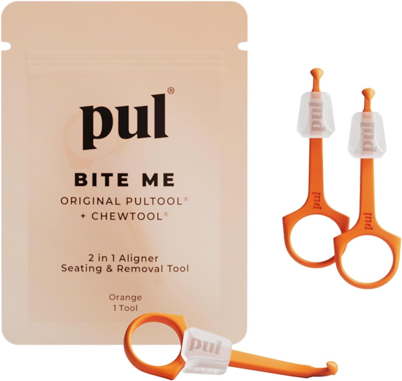 PUL 2-in-1 Clear Aligner Chew Tool & Removal Tool | Orthodontic Chewie + Remover Combo | Hygienic, Reusable, BPA-Free Dental Accessory for Invisalign | Pack of 3