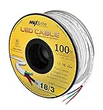 18AWG Low Voltage LED Cable 3 Conductor Jacketed In-Wall Speaker Wire UL/cUL Class 2 (100 ft reel)