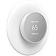 elago Wall Plate Cover Plus 2 Compatible with Google Nest Thermostat 2020 [Snow] - Durable Polycarbonate Material, Easy Installation, Complementary Design
