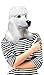 BigMouth Inc. Patty the Poodle Dog Mask, Unisex White Poodle Mask Great for Halloween