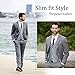 Zicac Mens Top Designed Casual Slim Fit Skinny Dress Vest Waistcoat Gray