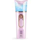 Nano Facial Mister with Skin Analyzer Moisture Tester, FANTEXY Portable Mini Cool Face Mist Steamer with USB, Handy Facial Sprayer for Eyelash Extensions, Face Moisturizing,Hydration Refreshing