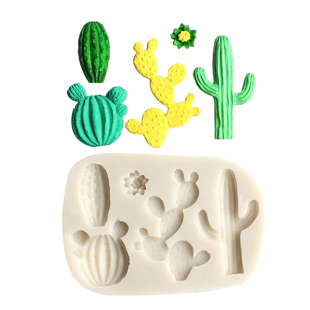 Nifocc Cactus Silicone Mold Cacti Fondant Chocolate Candy Molds Cupcake Decoration Tool for DIY Cake Decoration Polymer Clay