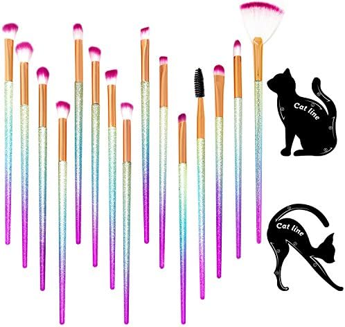 Makeup Brushes , ACCLOVE Professional Makeup Brush Set Include Blush Concealer Foundation Eyeshadow Eyeliner Lip Brush with Travel Case (15 Piece)