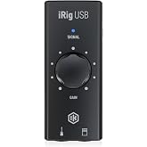 IK Multimedia iRig USB Guitar Audio Interface - 24-bit 48 kHz Music Recording Studio Equipment Include USB C Cable For iPad, Mac And PC, Guitar Accessories, Recording Device
