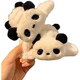 2 Pcs Plush Panda Hair Claw Clips Cartoon Animal Hair Jaw Clips Cute Hair Barrettes Ponytail Holder Hair Accessories for Women and Girls