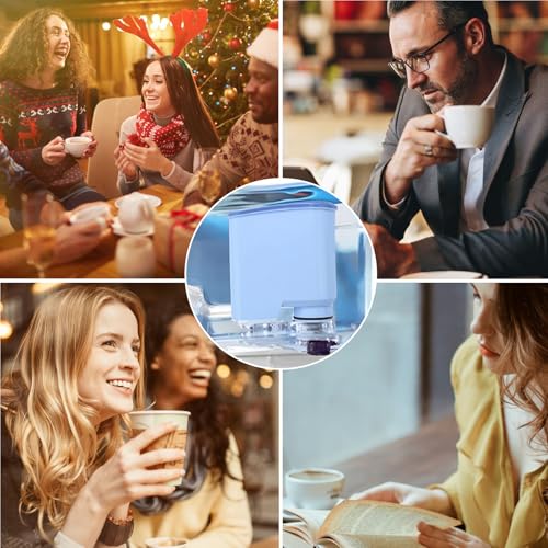 Paquete de 4 Filtro de agua compatible con Philips Saeco AquaClean CA6903/10/00/01/22/47, purificador de agua de escala antical dedicado, con carbón activado, para máquina espresso súper automáticas