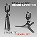Xenvo LobsterPod Tripod - Flexible Cell Phone Tripod Stand with Universal Phone Mount Adapter, Compatible with iPhone, Android, Samsung, Google Pixel and Any Smartphone Black
