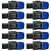 Yovus 10 Pack: Male Twist Lock Speaker Cable Connector for Speakon Speaker Cable 4 Pole