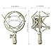 Koolertron Microphone Shock Mount,Mic Clip Holder,Universal 50MM Anti-Vibration Mic Holder for 48MM-54mm Diameter Studio Condenser Mic (Silver)