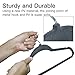 AngLink Velvet Hangers, Non Slip Clothes Hangers with Accessory Bar Sturdy and Durable, 360 Degree Swivel Hook, Ultra Thin Space Saving Hangers for Coat Suit Skirt Dress Shirt Pants (Black-01)