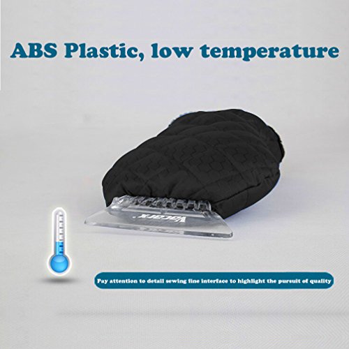 BiBOSS Car Snow Shovel with Thicken Warm Remover Gloves Ice Scraper for Car Windshield Window - Thumbnail 3