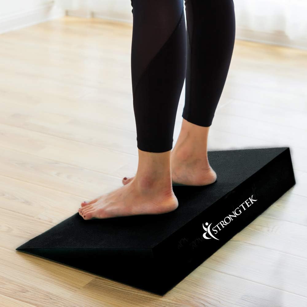 13 Inch Large Yoga Foam Wedge, Slant Board, Calf Stretcher, Improve Lower Leg Calves Wrist Strength, Stability, Incline Wedge, Knee Pad, Back Support, Foot-Rest Cushion, Physical Therapy (One Pair) : Sports & Outdoors