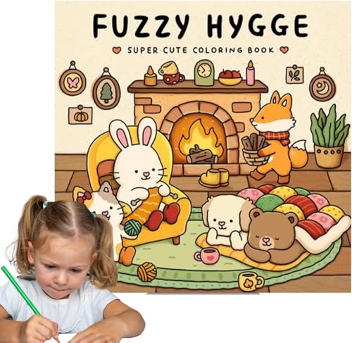 Animal Coloring Book, Fun & Relaxation for Kids & Adults, Cute Kawaii Animal Designs, Mini Watercolor Style, for Teens & Adults