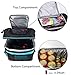 MIER 2 Compartment Cooler Bag Tote Large Insulated Lunch Bag for Picnic, Grocery, Kayak, Car, Travel, Blue