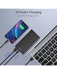 Portable Charger Power Bank 25800mAh High Capacity External Battery Smaller Size Lighter Weight Phone Charger Compatible with Smartphone, Android, Tablet & More