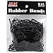 JAM PAPER Colorful Rubber Bands - Size 33 - Black Rubberbands - 100/Pack