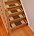 Millenium Stair Tread Treads Greek Key Design Indoor Skid Slip Resistant Carpet Stair Tread Treads Greek Key Design Machine Washable 8 ½ inch x 30 inch (Set of 13, Meander Brown)