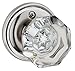 Dynasty Hardware Classic Rosette, Crystal Style Door Knob, Individual Dummy Door Knob, Satin Nickel