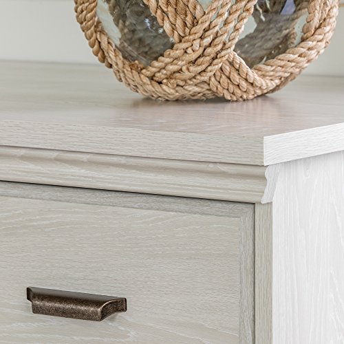 South Shore Versa 2 Drawer Nightstand Winter Oak With Antique Handles Beachfront Decor