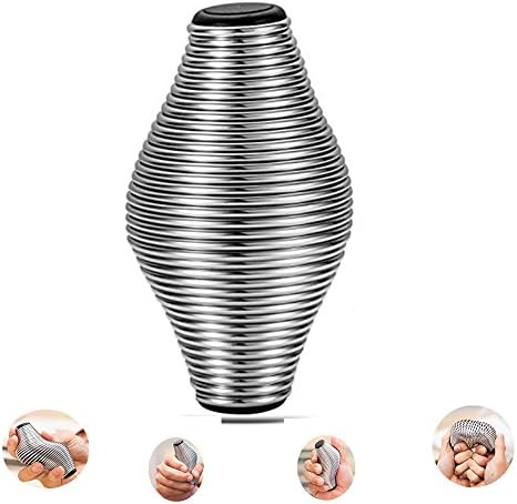 Rgusen Hand Thumb Grip Strengthener &amp; Stress Ball, Stainless Steel Spring Design Finger Wrist Forearm Thumb Exerciser Strength Trainer for Athletes Pianists Kids
