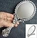 Inpouch Sevenstars Decorative Vintage Style Silver Tarnish Free Hand Held Folding Mirror