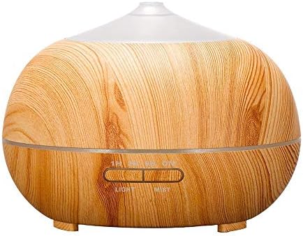 UEVOS Humidifier 400ml Wood Grain Essential Diffusers Humidifier 7 Colour Changing LED Lights Aroma Diffuser Three Specifications (US, British, Australian Regulations)