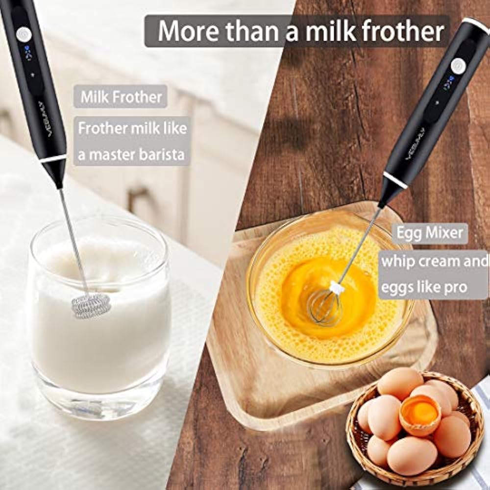 Milk Frother Handheld Electric Foam Maker Portable Drink Mixer, USB