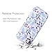 iPhone 7 Case, iPhone 8 Case, Floral Series Best Protective Cute Women Girls Clear Slim Shockproof Glossy Soft Silicone Rubber TPU Cover Phone Case For Apple iPhone 7/iPhone 8, Blue Flower