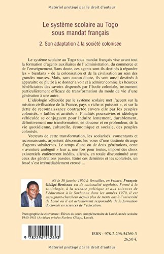 Le Système Scolaire Au Togo Sous Mandat Français Tome 2