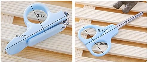 Safety Baby Nail Clippers Set with Scissors 2 piece suit,The Best Grooming Kit Baby Shower Gift for Girls and Boys,Newborn or Infant (blue)