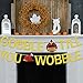 Gobble Till You Wobble Banner Gold Glitter | Thanksgiving Banner | Thanksgiving Decorations | Fall Thanksgiving Turkey Day Decor | Thanksgiving Party Decorations Supplies Home office Decor