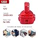 2 Packs 12 Volt 3000mAh Replacement Battery Compatible with 12V Battery Ni-Mh 1200 1220 1201 PA12 1222 1233S 1233SA 1233SB 1235 192681-5 Cordless Tools