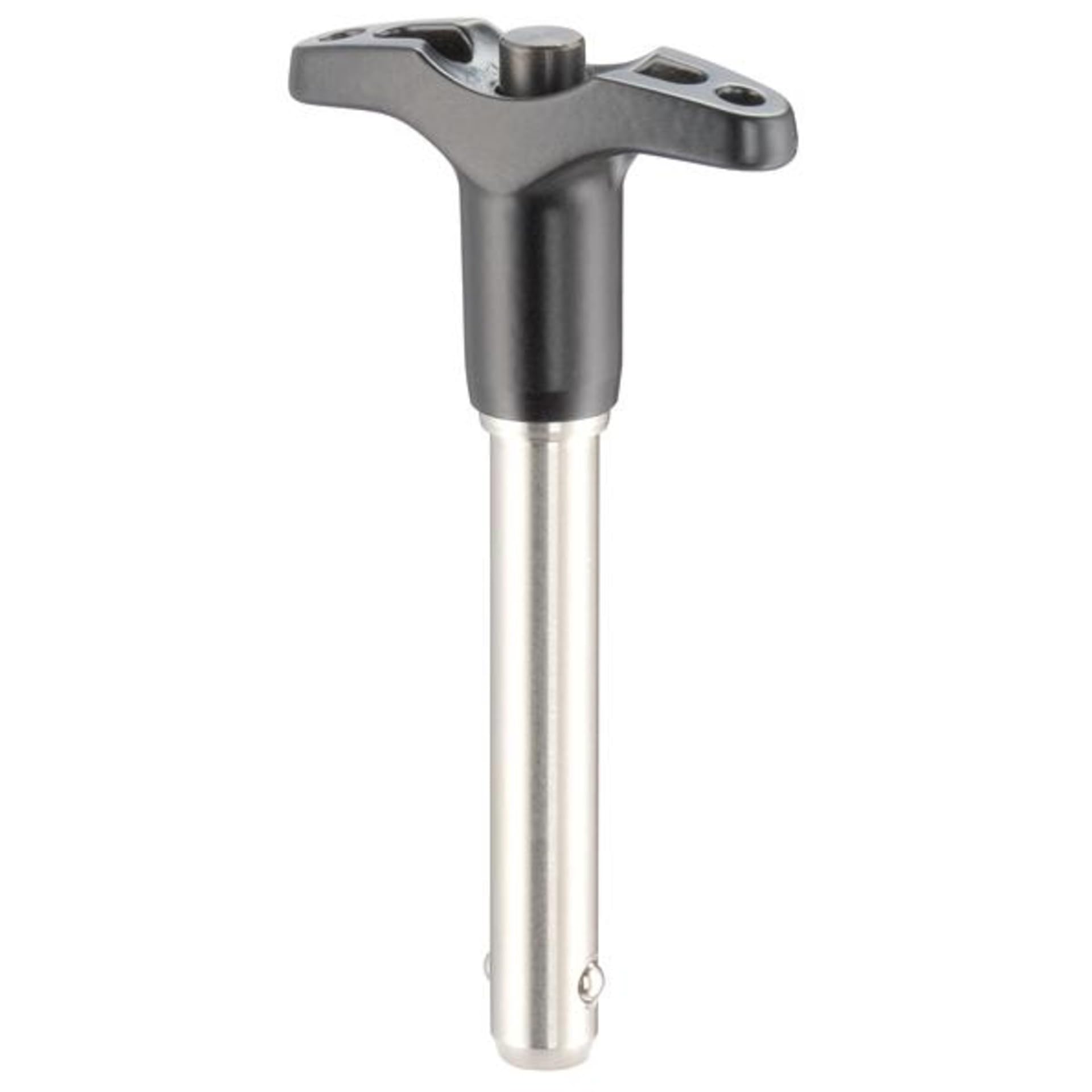 HALDER 22340.0021 Kugelsperrbolzen, selbstsichernd, mit T-Griff Ball Locking Bolts, Black, d1=6 mm / l1=80 mm