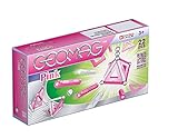 Geomag 22-Piece Construction Set with Assorted Pink Panels – Mentally Stimulating for Children and Adults – Safe and Construction – For Ages 3 and Up