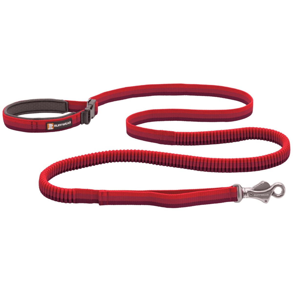 Ruffwear Roamer Leash, Stretch Extendable Dog Lead, Hand Held or Waist Worn, Red Sumac, 7.3-11ft