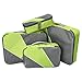 G4Free Packing Cubes 4pcs Value Set for Travel ,Helpful Packing Bags(Green)