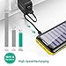 Power Bank Portable Charger Solar Charger -24000mAh External Battery Pack High Capacity with USB Fan and 3 USB Port for All The Smart Phone,Android Phone, and Other Tablet-(Yellow)