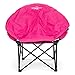 Lucky Bums Moon Camp Adult Indoor Outdoor Comfort Lightweight Durable Chair with Carrying Case, Pink, Large