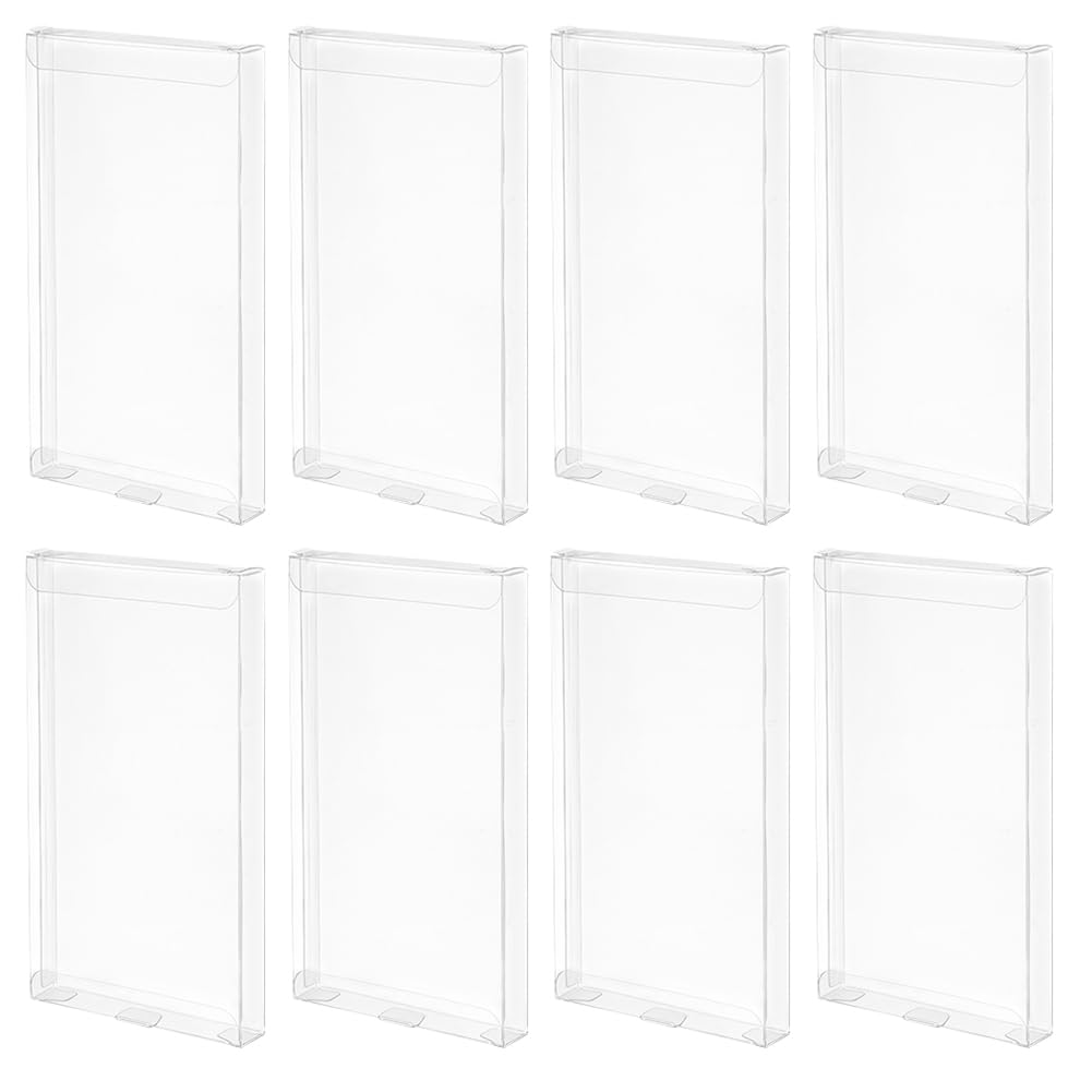 BENECREAT 30PCS 18x10x1.8cm Transparent PVC Box Candy Treat Box Rectangle Gift Wrapping Boxes for Wedding Party Shower