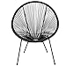 Flash Furniture Valencia Oval Comfort Series Take Ten Black Papasan Lounge Chair