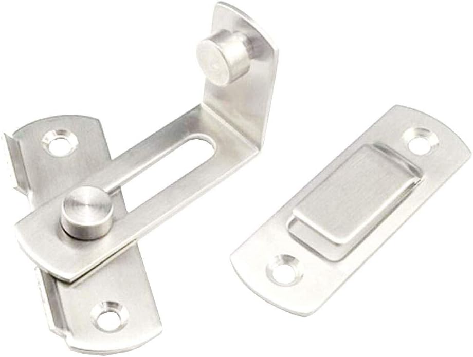 90 Degree Right Angle Door Latch Hasp Bending Latch Buckle Bolt Sliding Lock Barrel Bolt with Screws for Doors and Windows - Image 4