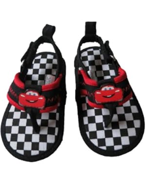 Infant Toddler Boy's Disney Pixar Cars Lightening Mcqueen Checkerboard Thong Sandal